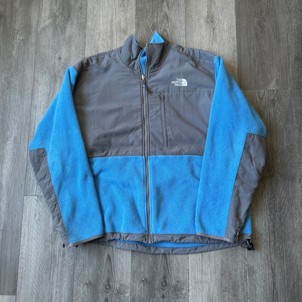 The North Face denali polartec Gray Blue Fleece Jacket Womens XL - Picture 1 of 8